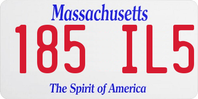 MA license plate 185IL5