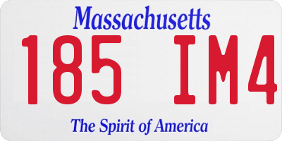 MA license plate 185IM4