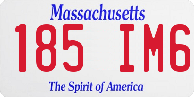MA license plate 185IM6