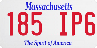 MA license plate 185IP6
