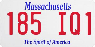 MA license plate 185IQ1