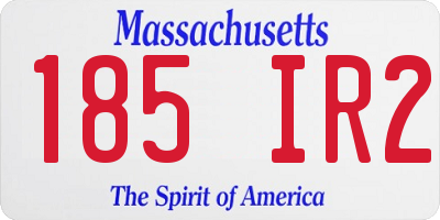 MA license plate 185IR2