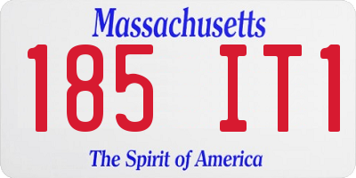 MA license plate 185IT1