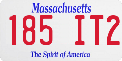 MA license plate 185IT2