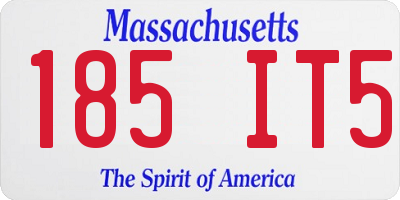MA license plate 185IT5