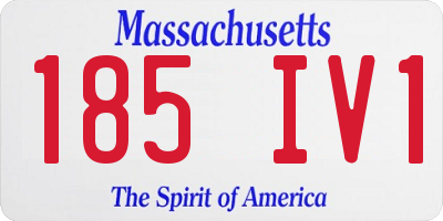 MA license plate 185IV1