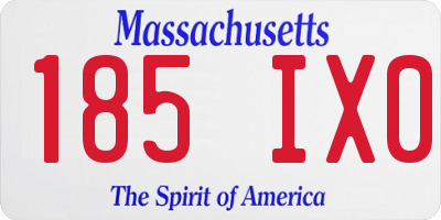 MA license plate 185IX0