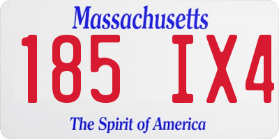 MA license plate 185IX4
