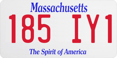 MA license plate 185IY1