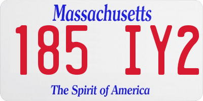 MA license plate 185IY2