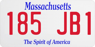 MA license plate 185JB1