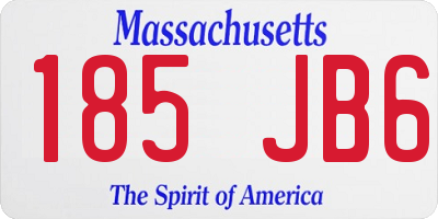 MA license plate 185JB6