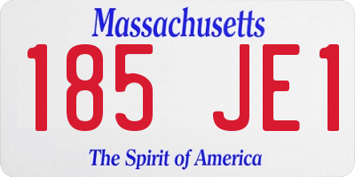 MA license plate 185JE1