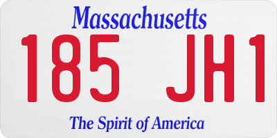 MA license plate 185JH1