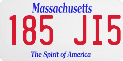 MA license plate 185JI5