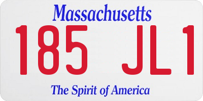 MA license plate 185JL1