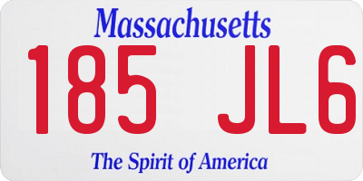MA license plate 185JL6