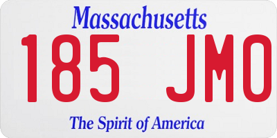MA license plate 185JM0