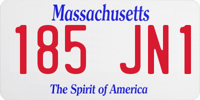 MA license plate 185JN1