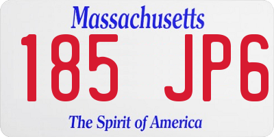 MA license plate 185JP6