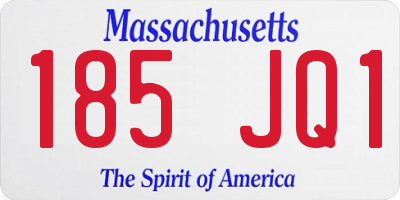 MA license plate 185JQ1