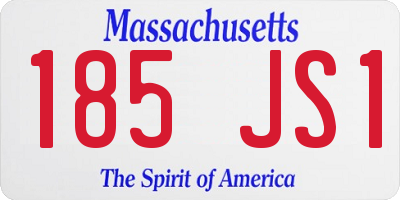 MA license plate 185JS1