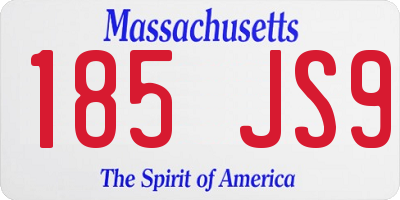 MA license plate 185JS9