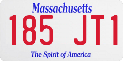 MA license plate 185JT1