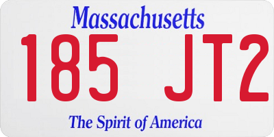 MA license plate 185JT2