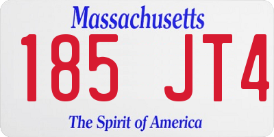 MA license plate 185JT4