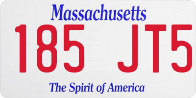 MA license plate 185JT5
