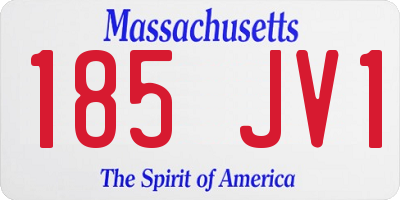 MA license plate 185JV1