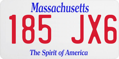 MA license plate 185JX6
