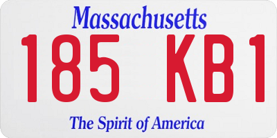 MA license plate 185KB1