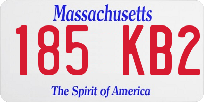 MA license plate 185KB2