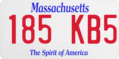 MA license plate 185KB5