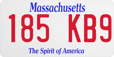 MA license plate 185KB9