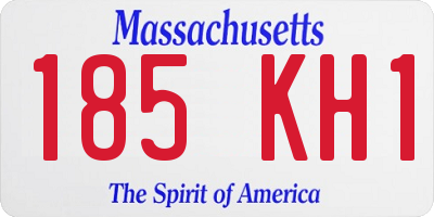 MA license plate 185KH1