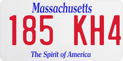 MA license plate 185KH4