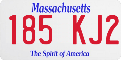 MA license plate 185KJ2