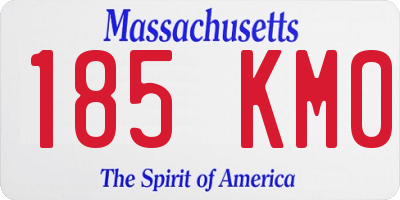 MA license plate 185KM0