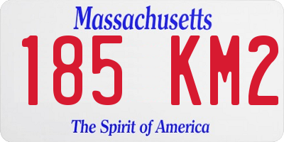 MA license plate 185KM2