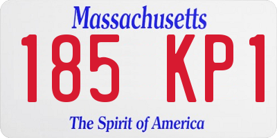 MA license plate 185KP1