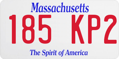 MA license plate 185KP2