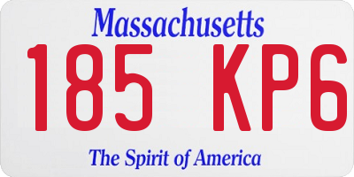 MA license plate 185KP6