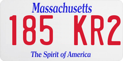 MA license plate 185KR2