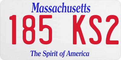 MA license plate 185KS2