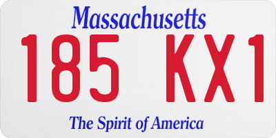 MA license plate 185KX1