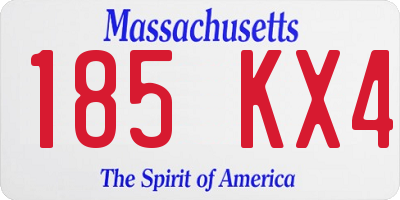 MA license plate 185KX4
