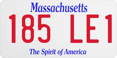 MA license plate 185LE1